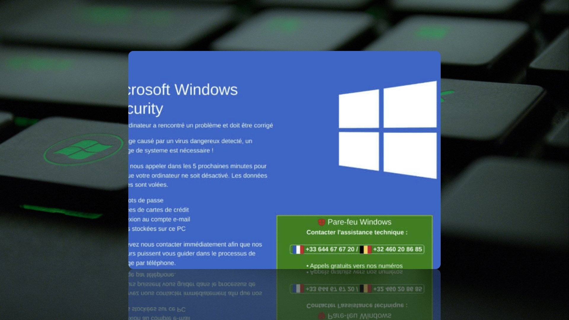 screenshot of Microsoft Windows Security platform