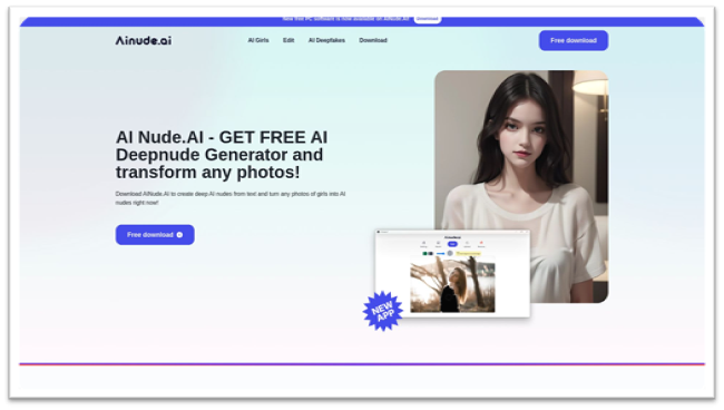 aiNude[.]ai Deepnude Generator click “free download” honeypot