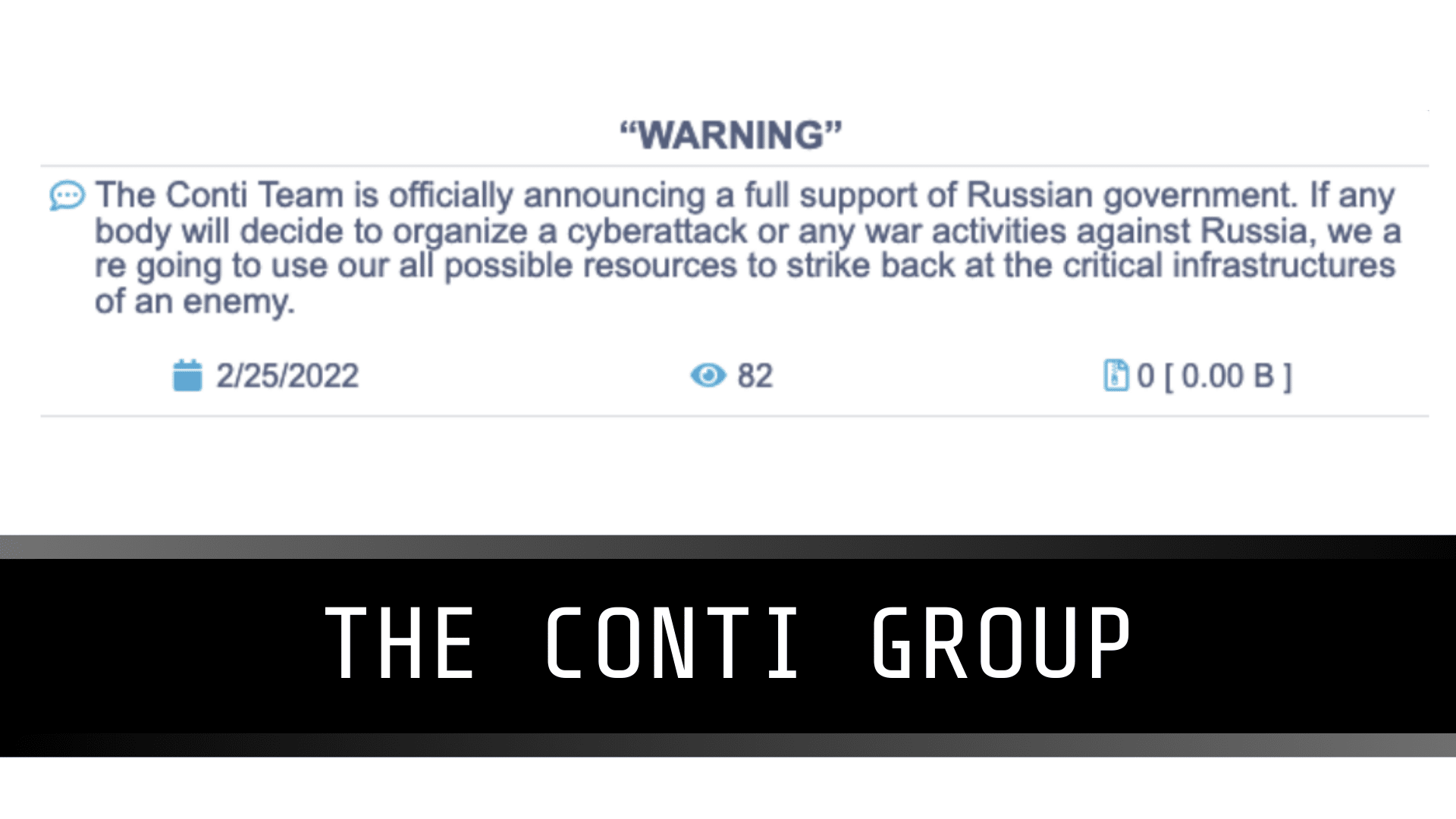 The Conti Group chatlog leak