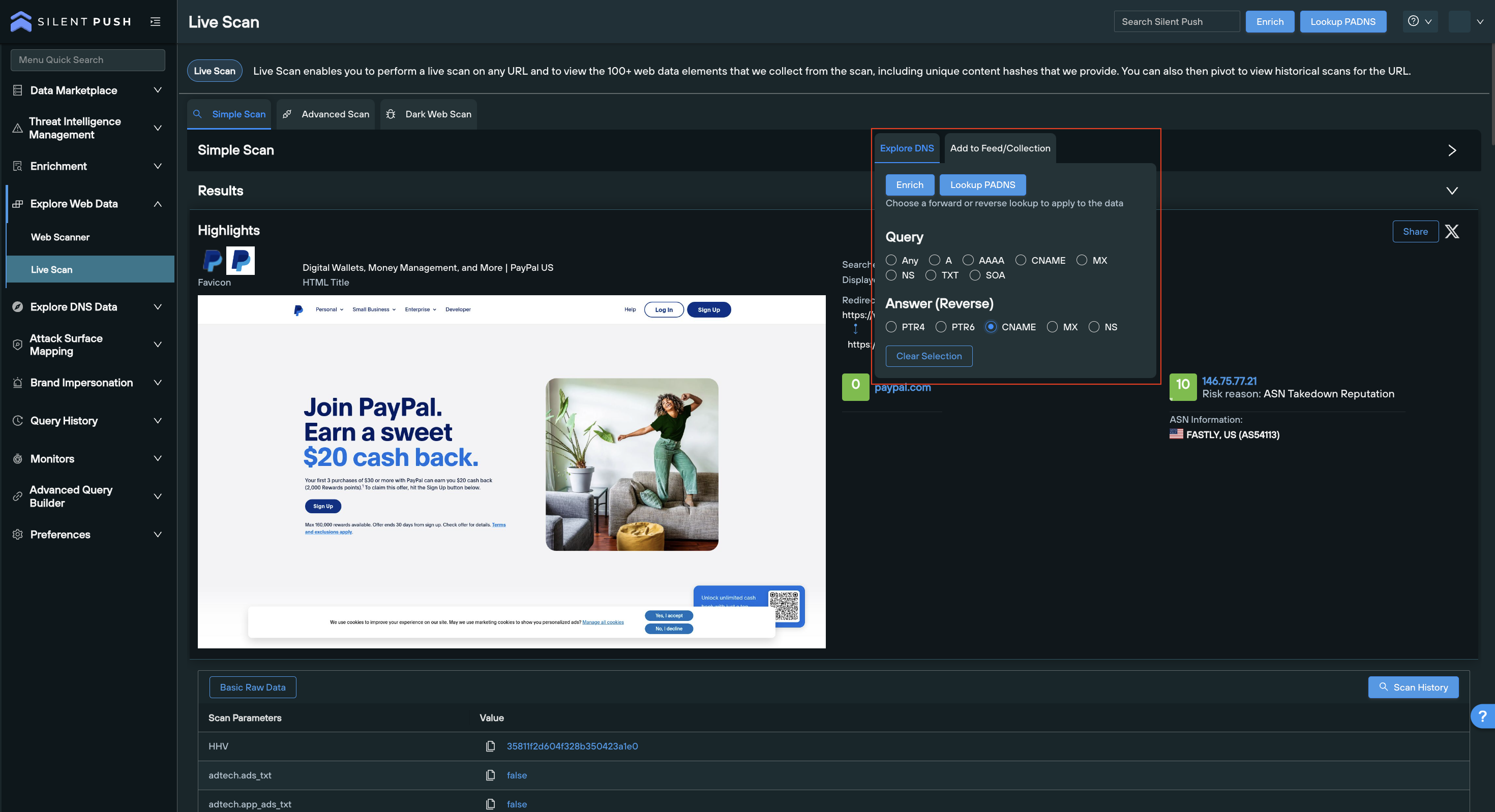 Pivoting in Live Scan paypal.com to support ISO 27001:2022