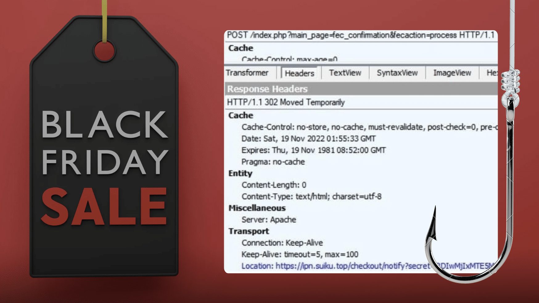 Black Friday phishing screenshot