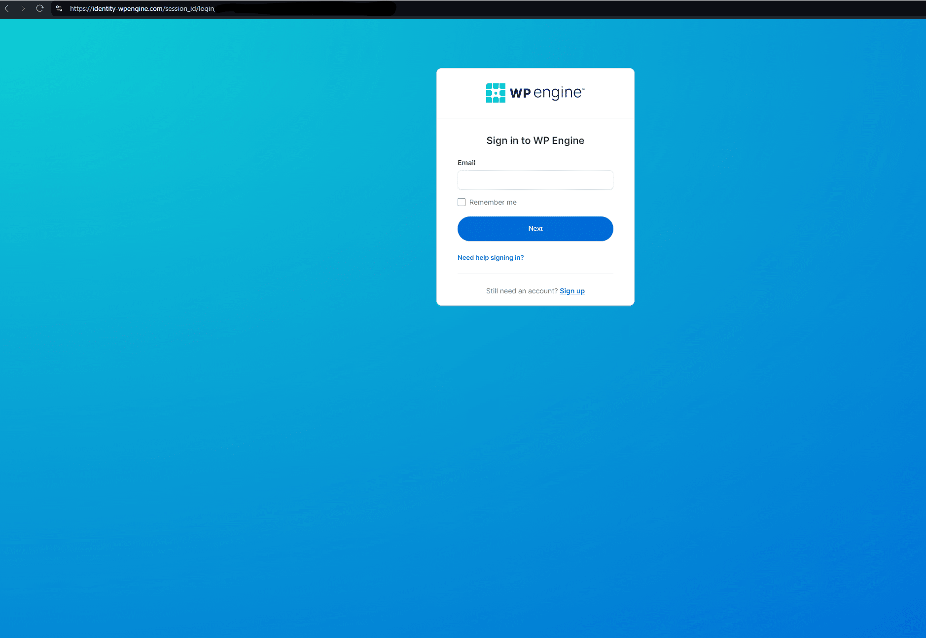 FIN7 WP Engine phishing page